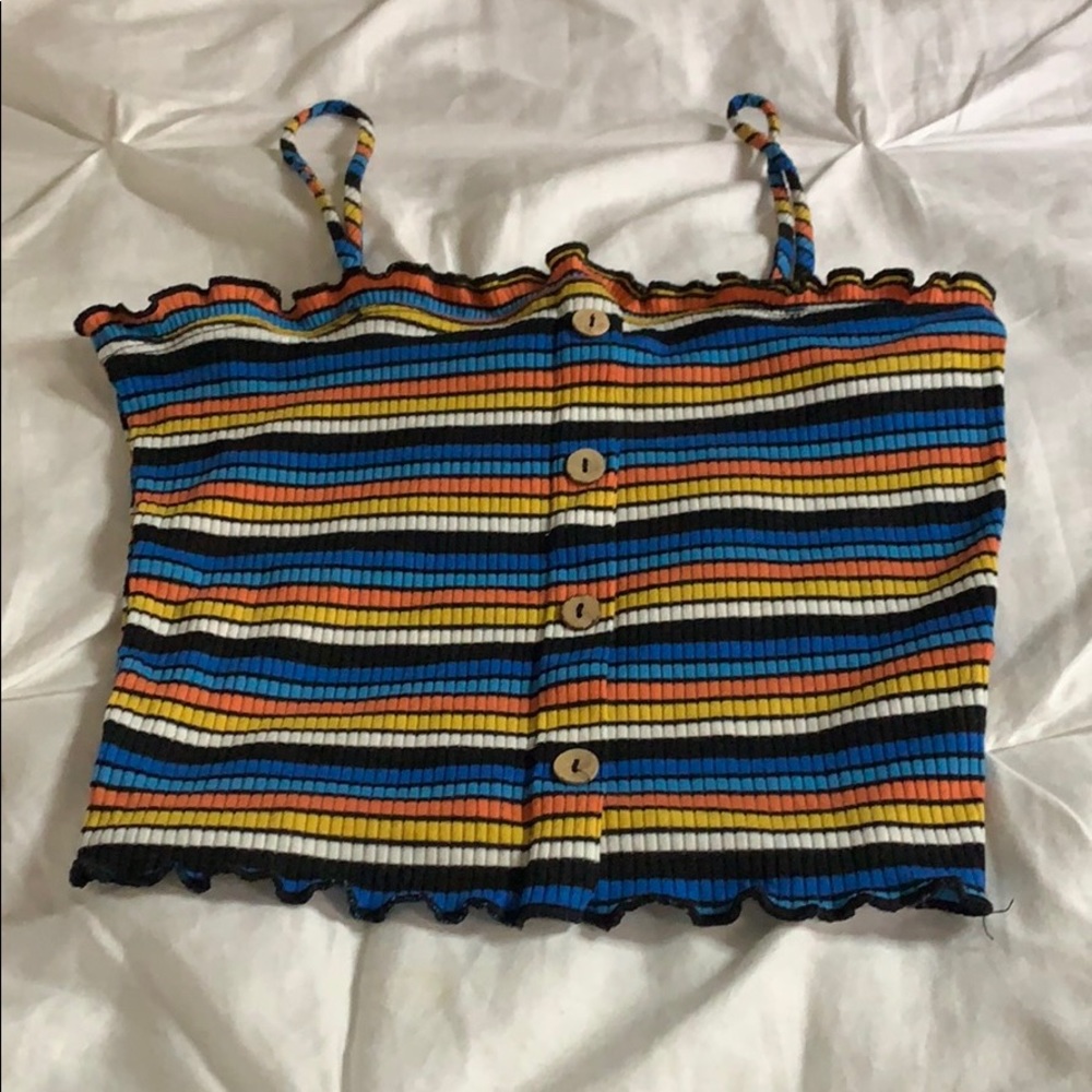 This is a crop top from rainbow.